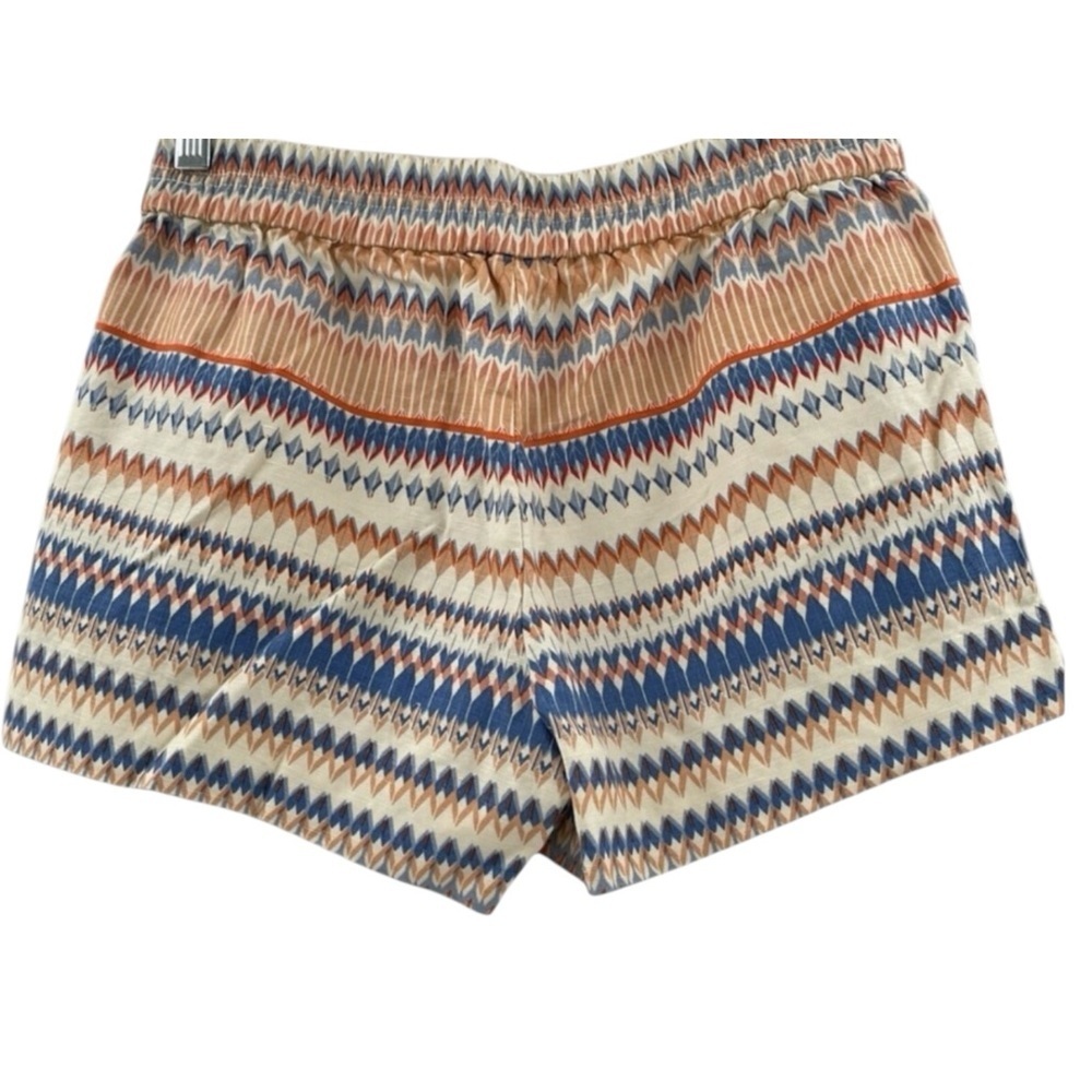 J. CREW LINEN BLEND PULL-ON AZTEC BOHEMIAN SHORTS SZ 8